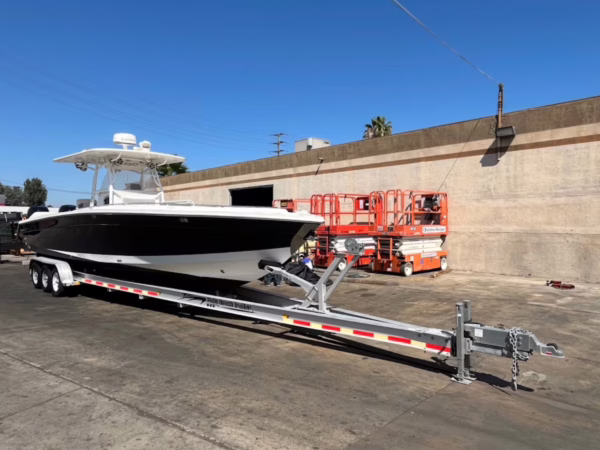 2008 Jefferson Yachts FS35 Sports Boat Twin Mercury Verado 2021 Trailer — photo 3