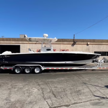 2008 Jefferson Yachts FS35 Sports Boat Twin Mercury Verado 2021 Trailer — photo 4